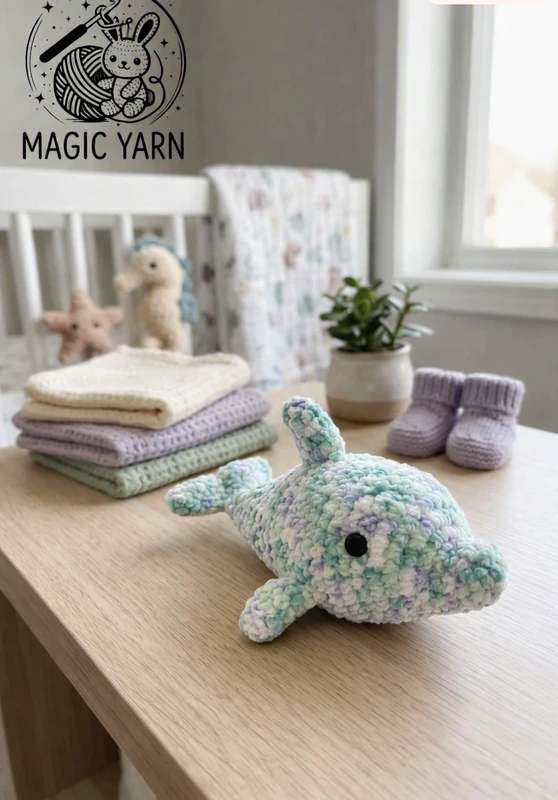Dauphin crochet pastel – création Magic Yarn
