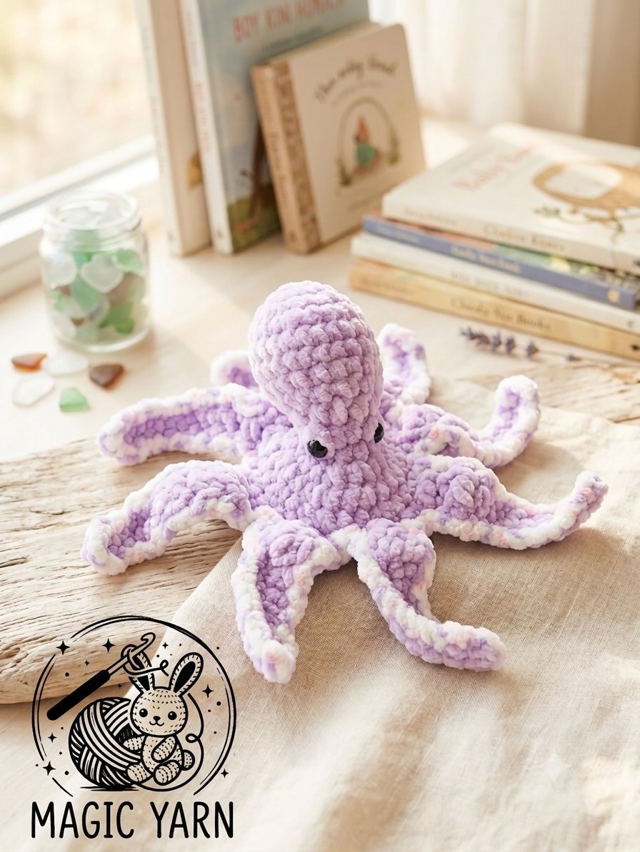 Pieuvre au crochet – amigurumi fait main – Image 2