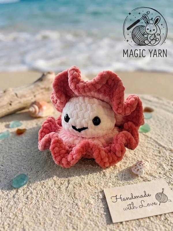 Peluche coquillage au crochet – fait main