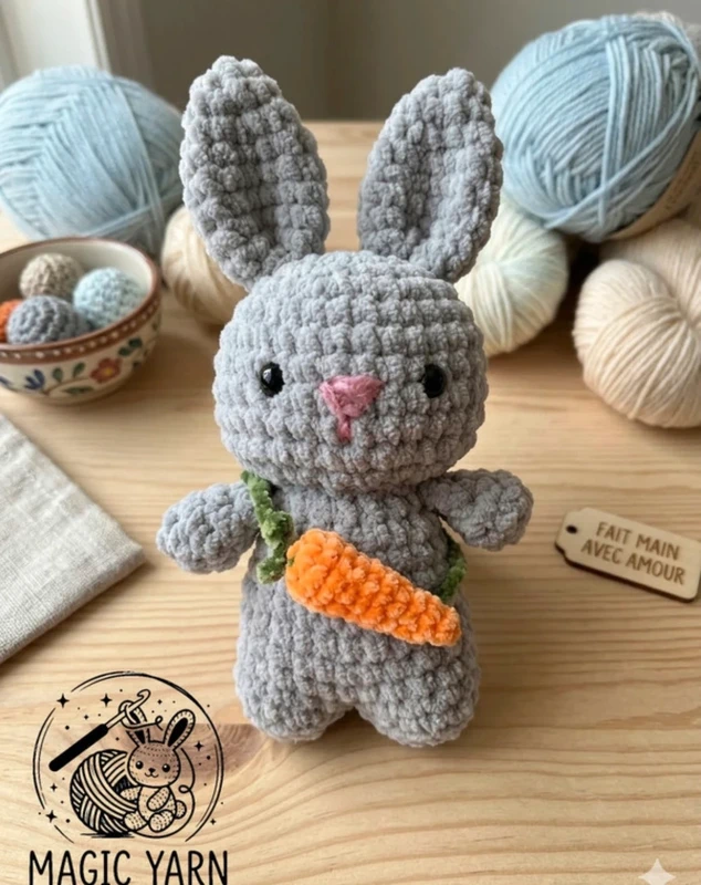 Lapin peluche crochet