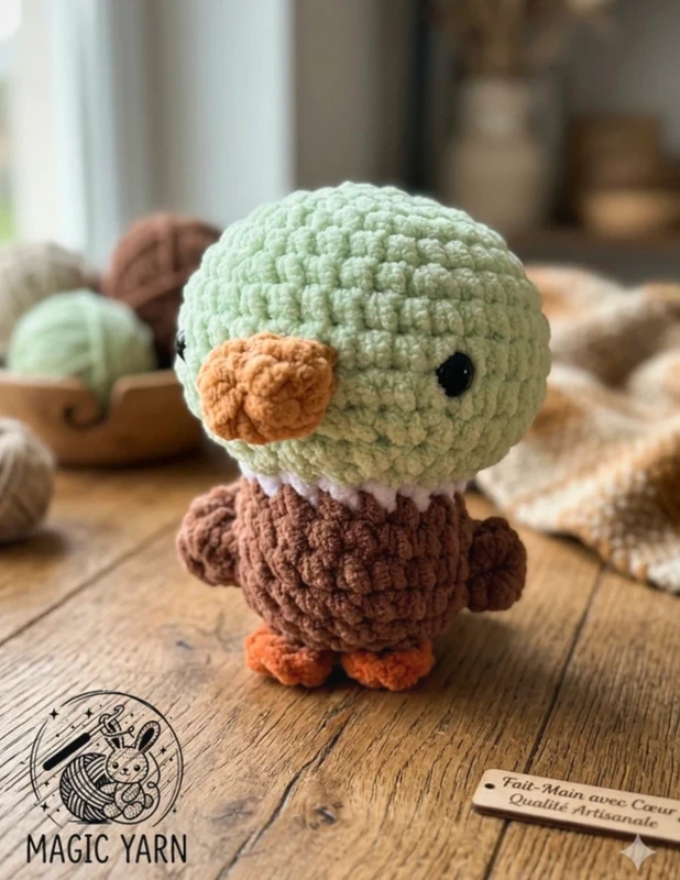 Peluche canard crochet