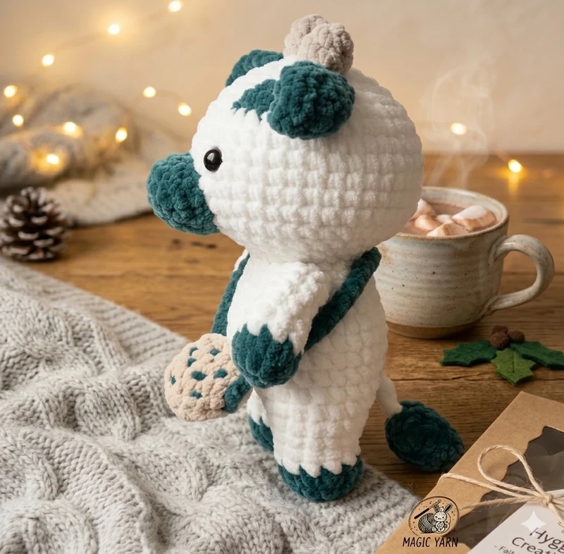 Peluche vache au crochet – fait main, amigurumi unique – Image 2